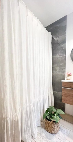 Cortina de baño gasa de tusor 1 volado - comprar online