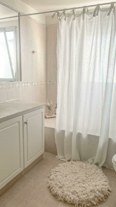 Cortina de Baño de gasa tusor con lazos - comprar online
