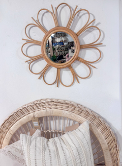Espejo Flor de Madera de bambú - comprar online
