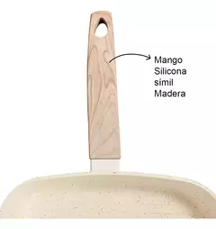 Bifera Antiadherente 26 cm con mango de silicona Carol Línea Granito - comprar online