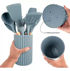 Set utensilios + contenedor 12 piezas carol en internet