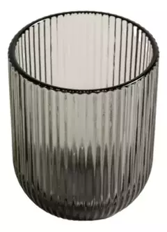 Pack x6 Vasos de Vidrio Gris Faceteados en internet