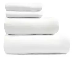 Juego de Sábanas 144 Hilos Blanco Liso en internet