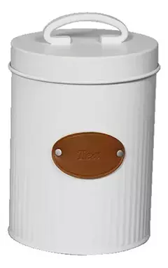 Lata Tea Deco Blanco Ranurado - comprar online