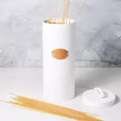 Lata Pasta Deco Blanco Ranurado - comprar online