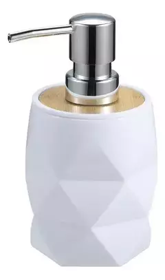 Dispenser Geométrico con Tapa de Bambú - tienda online