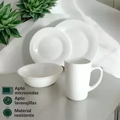 Set Juego De Vajilla Platos + Jarros Vidrio Opal 24 Piezas - Chula home deco