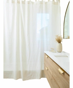 Cortina de baño gasa de tusor con tiras para atar 2 x 2 mts Elena - comprar online