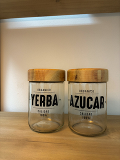 Set Yerbero + Azucarero de vidrio - comprar online