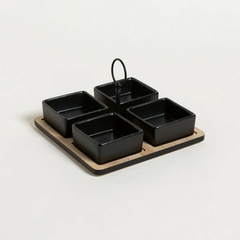Set x4 copetineros porcelana