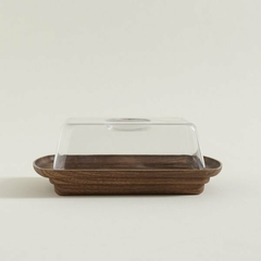 Recipiente rectangular con tapa acrilica