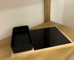 Set de Presentación en Bamboo y Cerámica Negra – Estilo Minimalista - comprar online