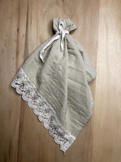Servilletas de tusor con puntillas x6 - Chula home deco