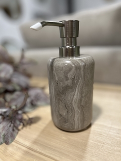 Dispenser Redondo de Marmol Gris Claro - Chula home deco