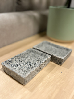 Jabonera Rectangular de Granito Gris - Chula home deco