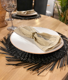 Plato de Sitio sintético en negro - Chula home deco