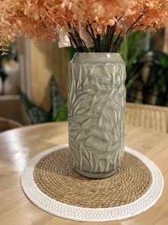 Posafuente Rattan de Fibras Naturales con borde Blanco - tienda online
