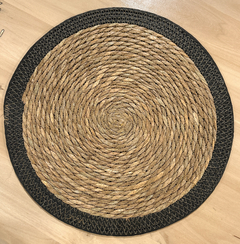 Posafuente Rattan de Fibras Naturales con borde Negro - Chula home deco