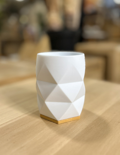 Porta pasta geométrico con base de bambú - Chula home deco