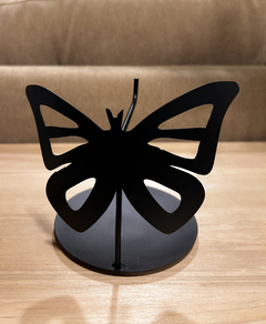 Porta espiral Mariposa Metal Negro - comprar online