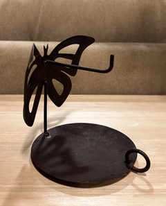 Porta espiral Mariposa Metal Óxido - Chula home deco