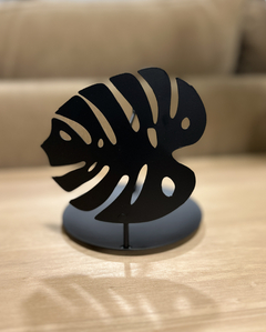 Porta espiral Monstera Metal Negro - comprar online