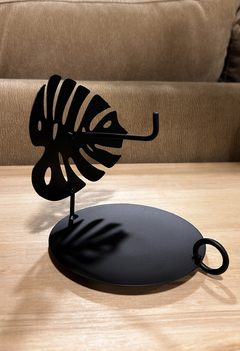 Porta espiral Monstera Metal Negro - Chula home deco