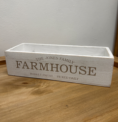Caja organizadora de madera estilo industrial "Farmhouse/Vintage" - tienda online