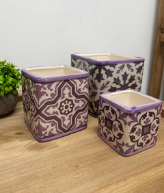 Macetas de Azulejos Violetas - comprar online