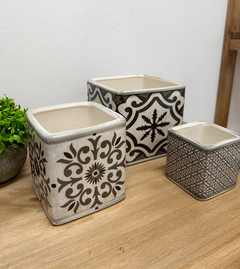 Macetas de Azulejos Grises - comprar online