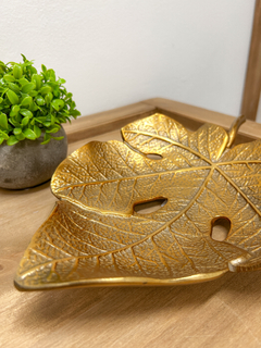 Centro deco hoja maple dorada Aluminio 28 cm - Chula home deco