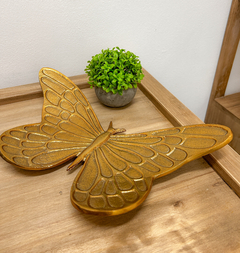 Centro Deco Mariposa Dorada Aluminio 40 cm - comprar online