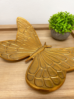 Centro Deco Mariposa Dorada Aluminio 40 cm en internet