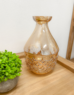 Florero de vidrio estilo botellón 22 cm en internet