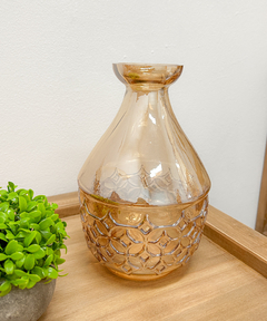 Florero de vidrio estilo botellón 22 cm - comprar online