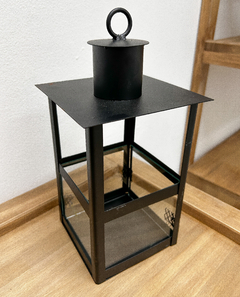 Farol decorativo de chapa con acabado en negro en internet