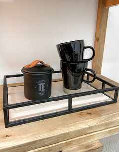 Bandeja de madera Urban - Metal negro - comprar online