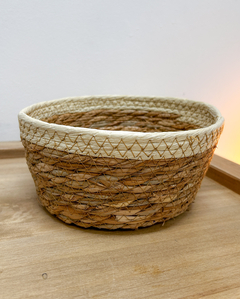 Canasto de Fibras Naturales – Ø 24 x 13 cm - tienda online