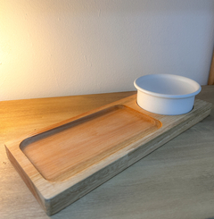 Tablita para picadas con recipiente en metal - Chula home deco