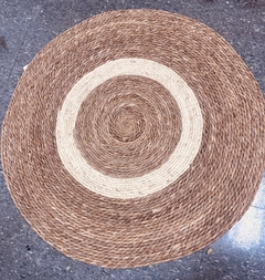 Alfombra fibras redonda combinada 1 mt. - comprar online
