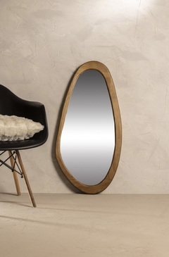 Espejo irregular con marco de madera 1 M. - comprar online