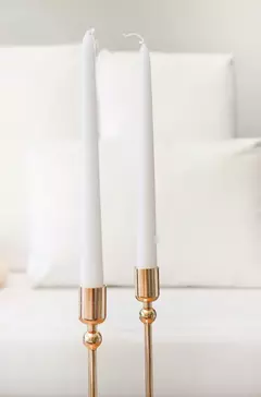 Velas para Candelabro x2 – Blanco, sin fragancia - comprar online