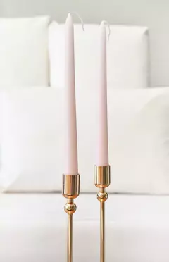 Velas para Candelabro x2 – Rosa, sin fragancia - comprar online