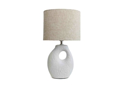 Lámpara de cerámica blanco jaspeado - comprar online