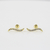 Brinco Ondulado Cravejado Ouro 18k - comprar online