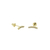 Brinco Parênteses Cravejada Ouro 18k