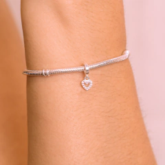 Berloque Coração Vazado Rosa - comprar online