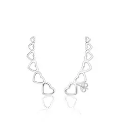 Brinco Estilo Earcuff 6 Corações Liso - loja online