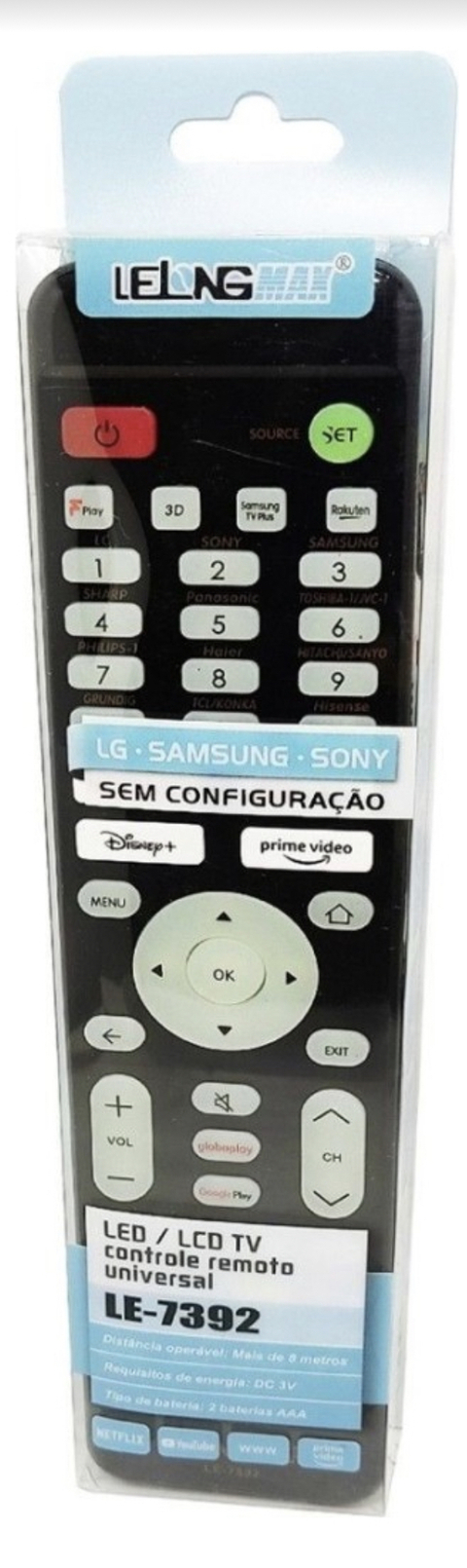 Controle Remoto Universal Lelong Le-7392 Smart tv