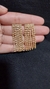 Brinco dourado M franjas de strass - loja online